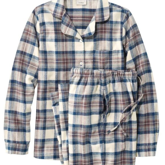 NWT L.L.Bean Scotch Plaid Flannel Pajamas - Picture 1 of 3